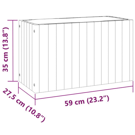 Plantenbak 59x27,5x35 cm massief acaciahout - AllerleiShop