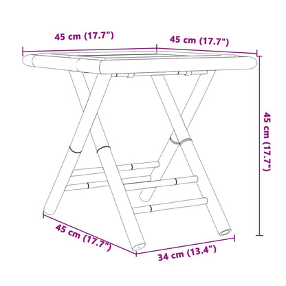 Tuintafel inklapbaar 45x45x45 cm bamboe - AllerleiShop