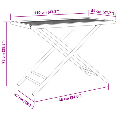 Tuintafel inklapbaar 110x55x75 cm bamboe - AllerleiShop