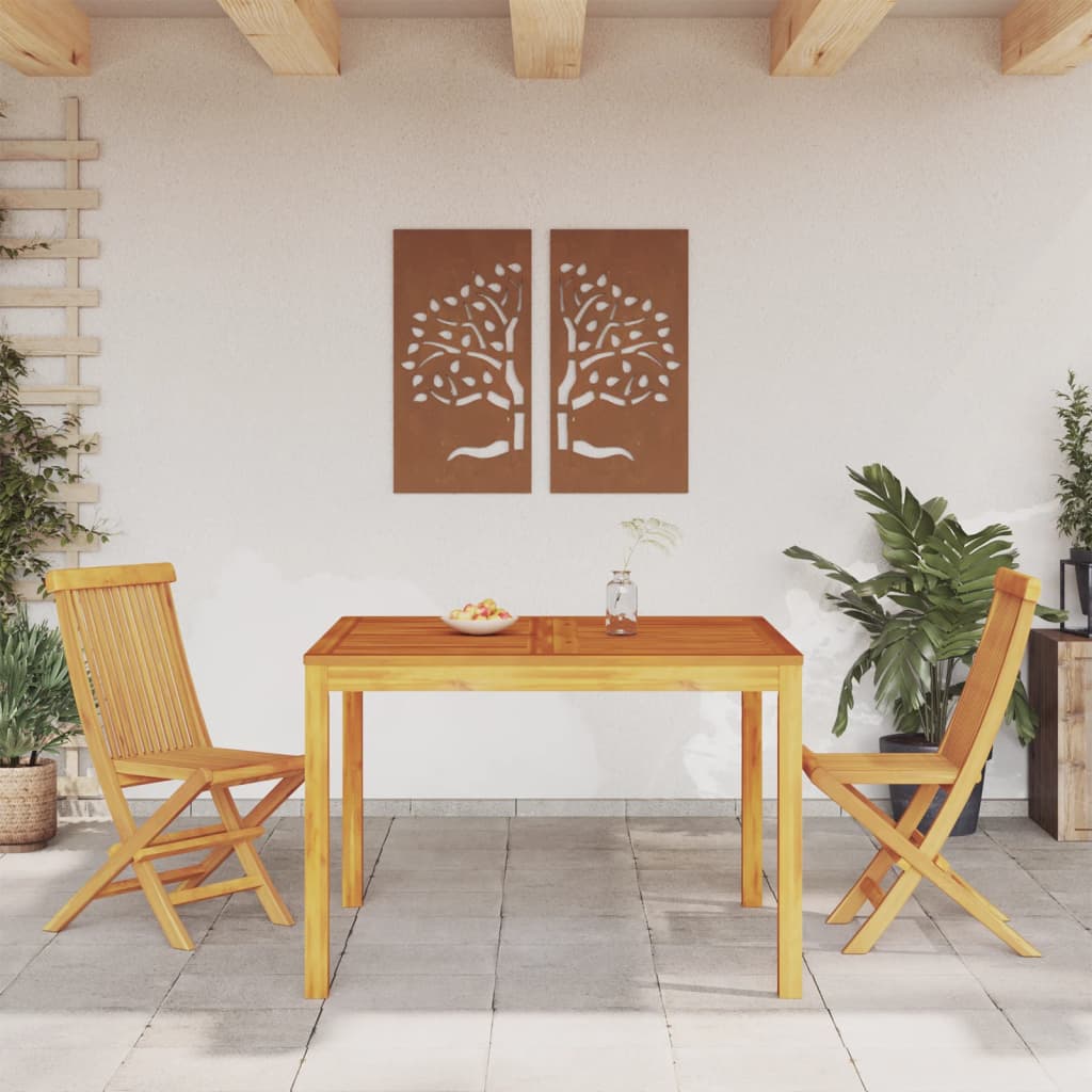 Tuintafel 110x110x75 cm massief acaciahout - AllerleiShop