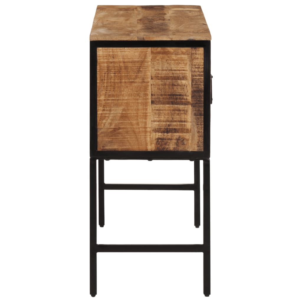 Hoge kast 100x35x75 cm massief ruw mangohout - AllerleiShop