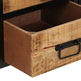 Hoge kast 100x35x75 cm massief ruw mangohout - AllerleiShop