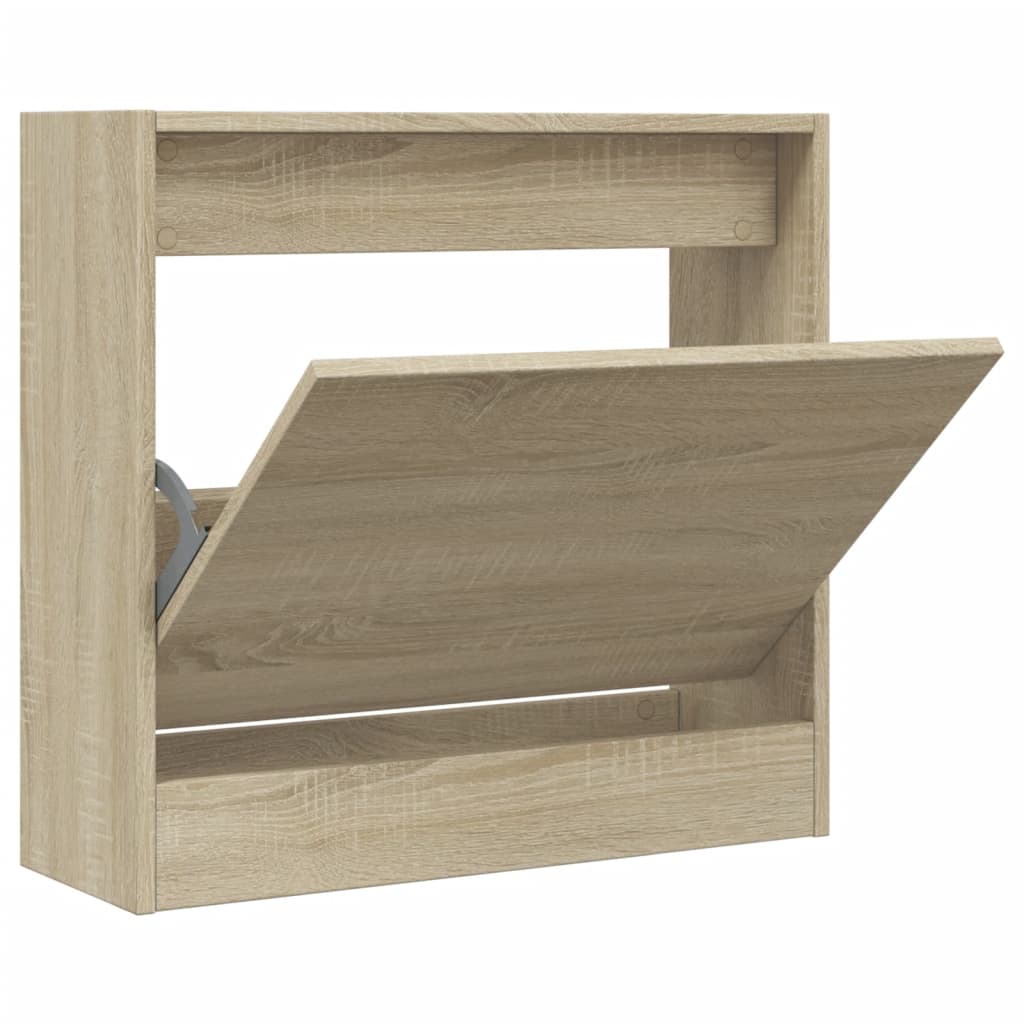 Schoenenkast 60x21x57 cm bewerkt hout sonoma eikenkleurig