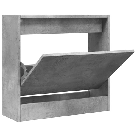 Schoenenkast 60x21x57 cm bewerkt hout betongrijs