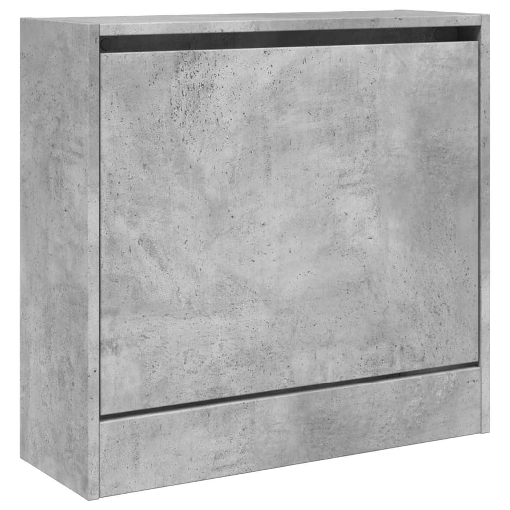 Schoenenkast 60x21x57 cm bewerkt hout betongrijs