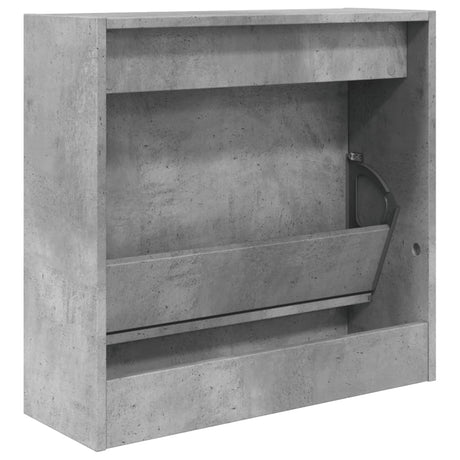 Schoenenkast 60x21x57 cm bewerkt hout betongrijs