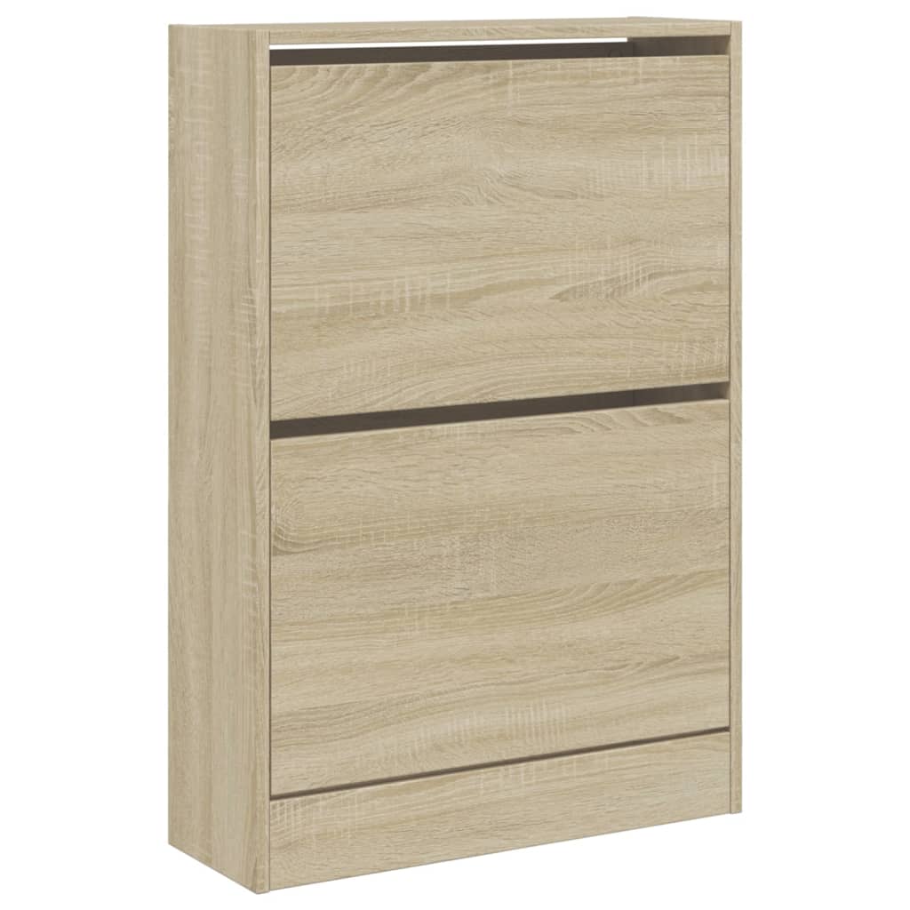 Schoenenkast 60x21x87,5 cm bewerkt hout sonoma eikenkleurig