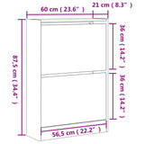 Schoenenkast 60x21x87,5 cm bewerkt hout sonoma eikenkleurig