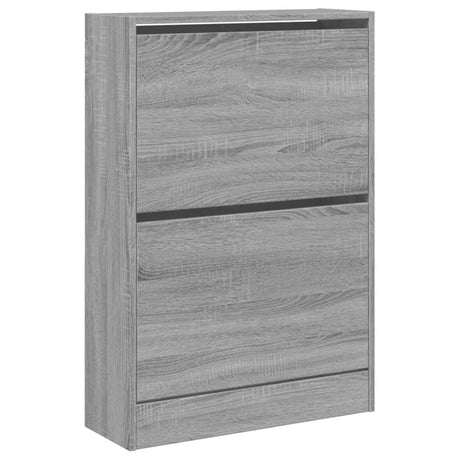 Schoenenkast 60x21x87,5 cm bewerkt hout grijs sonoma eikenkleur