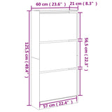 Schoenenkast 60x21x125,5 cm bewerkt hout wit