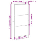 Schoenenkast 60x21x125,5 cm bewerkt hout sonoma eikenkleurig