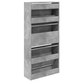 Schoenenkast 60x21x125,5 cm bewerkt hout betongrijs