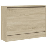 Schoenenkast 80x21x57 cm bewerkt hout sonoma eikenkleurig