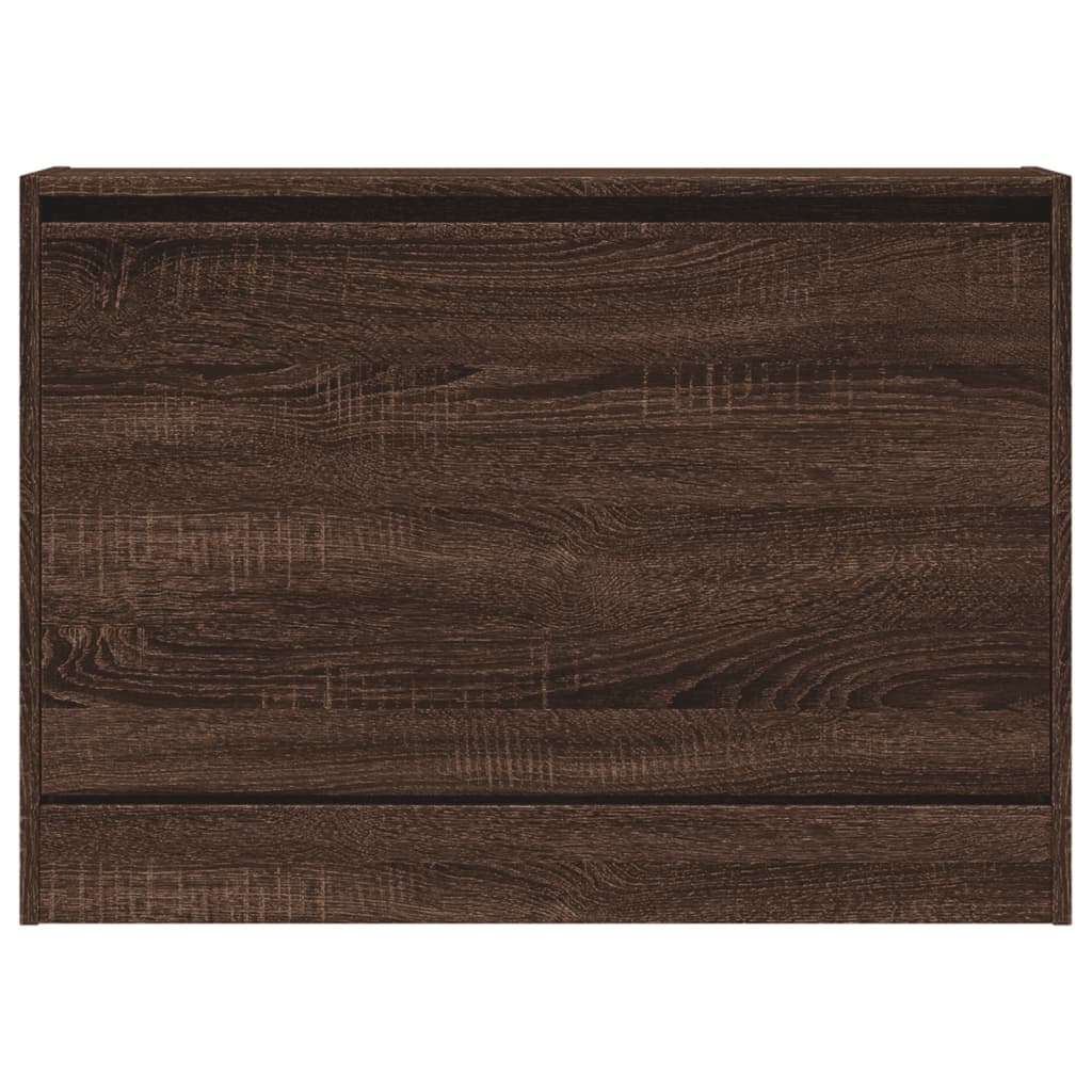 Schoenenkast 80x21x57 cm bewerkt hout bruin eikenkleur