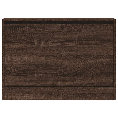 Schoenenkast 80x21x57 cm bewerkt hout bruin eikenkleur