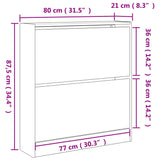 Schoenenkast 80x21x87,5 cm bewerkt hout zwart - AllerleiShop