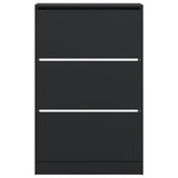 Schoenenkast 80x21x125,5 cm bewerkt hout zwart