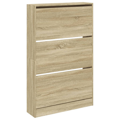 Schoenenkast 80x21x125,5 cm bewerkt hout sonoma eikenkleurig