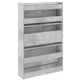 Schoenenkast 80x21x125,5 cm bewerkt hout betongrijs