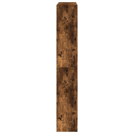 Schoenenkast 80x21x125,5 cm bewerkt hout gerookt eikenkleurig