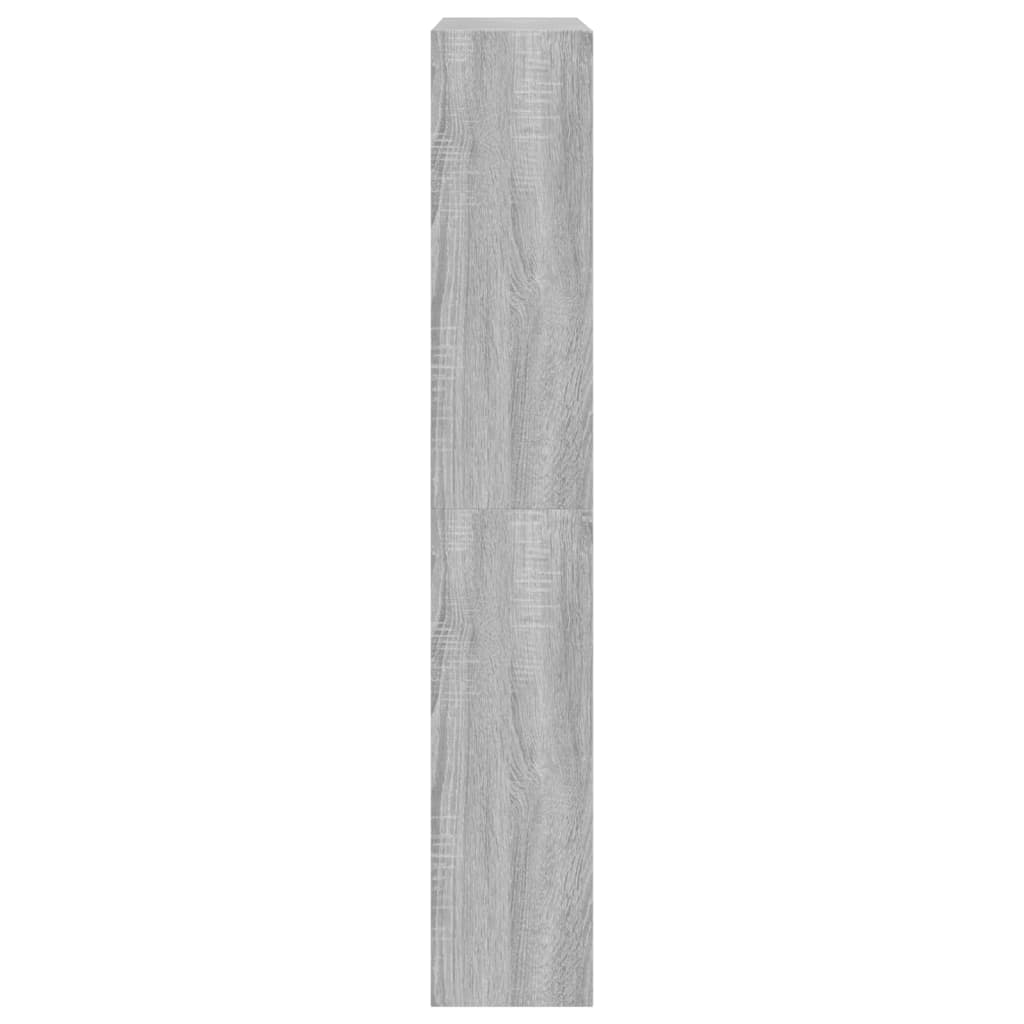 Schoenenkast 80x21x125,5 cm bewerkt hout grijs sonoma eiken