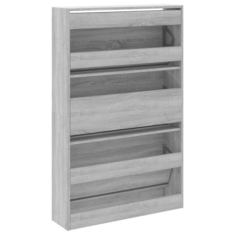 Schoenenkast 80x21x125,5 cm bewerkt hout grijs sonoma eiken