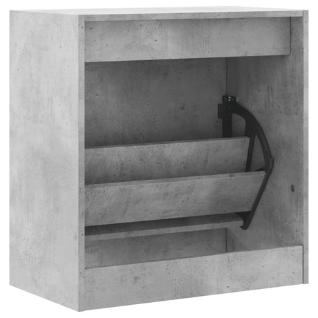 Schoenenkast 60x34x63,5 cm bewerkt hout betongrijs