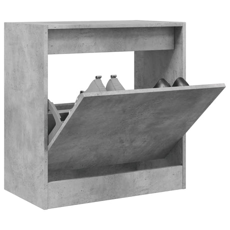 Schoenenkast 60x34x63,5 cm bewerkt hout betongrijs