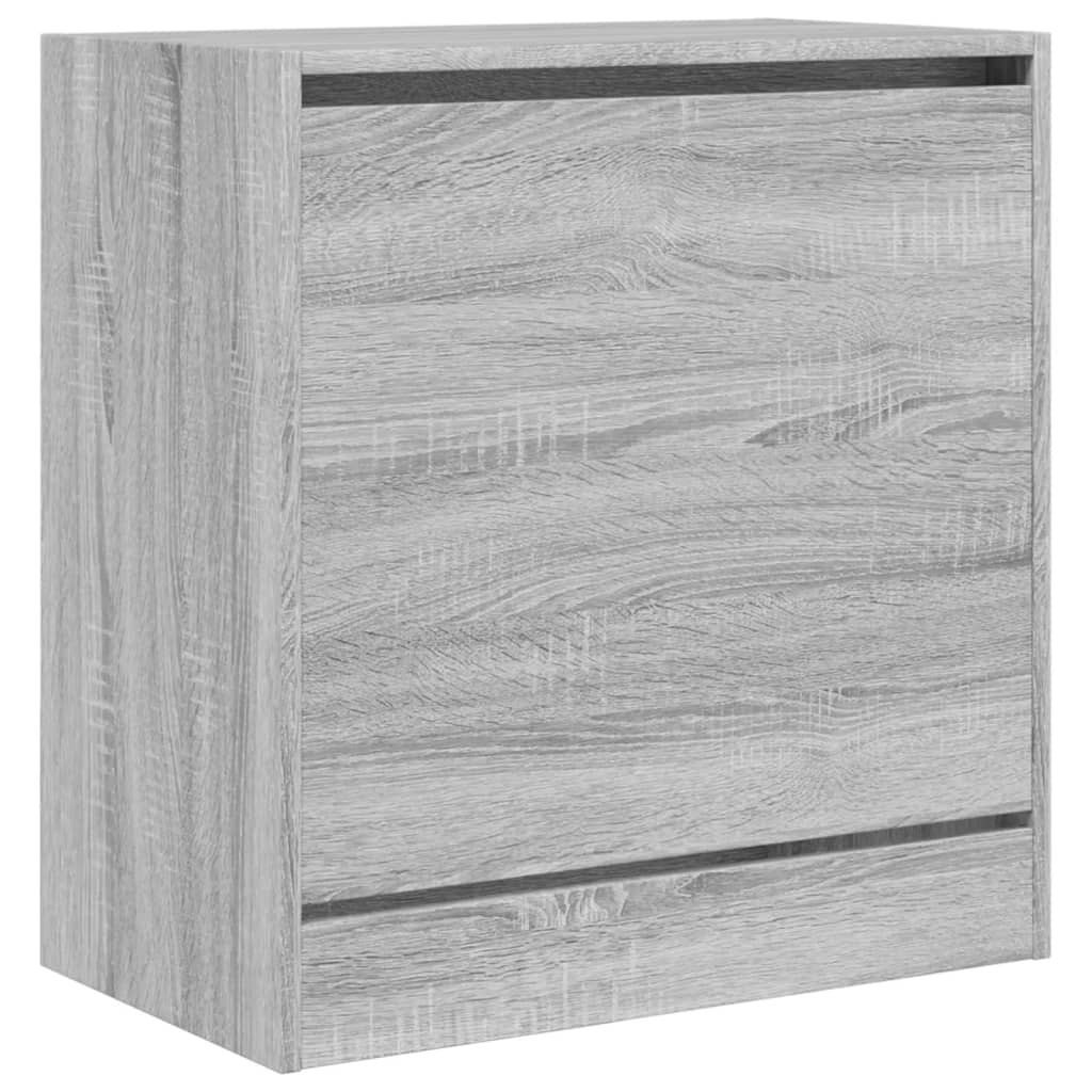 Schoenenkast 60x34x63,5 cm bewerkt hout grijs sonoma eikenkleur