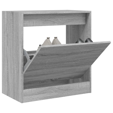 Schoenenkast 60x34x63,5 cm bewerkt hout grijs sonoma eikenkleur