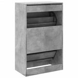 Schoenenkast 60x34x96,5 cm bewerkt hout betongrijs