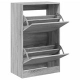 Schoenenkast 60x34x96,5 cm bewerkt hout grijs sonoma eikenkleur