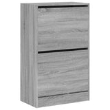 Schoenenkast 60x34x96,5 cm bewerkt hout grijs sonoma eikenkleur