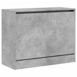 Schoenenkast 80x34x63 cm bewerkt hout betongrijs