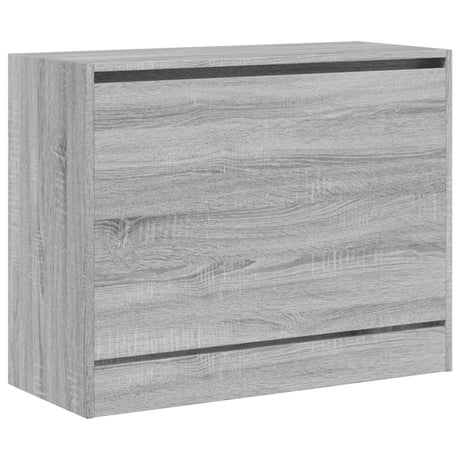 Schoenenkast 80x34x63 cm bewerkt hout grijs sonoma eikenkleurig