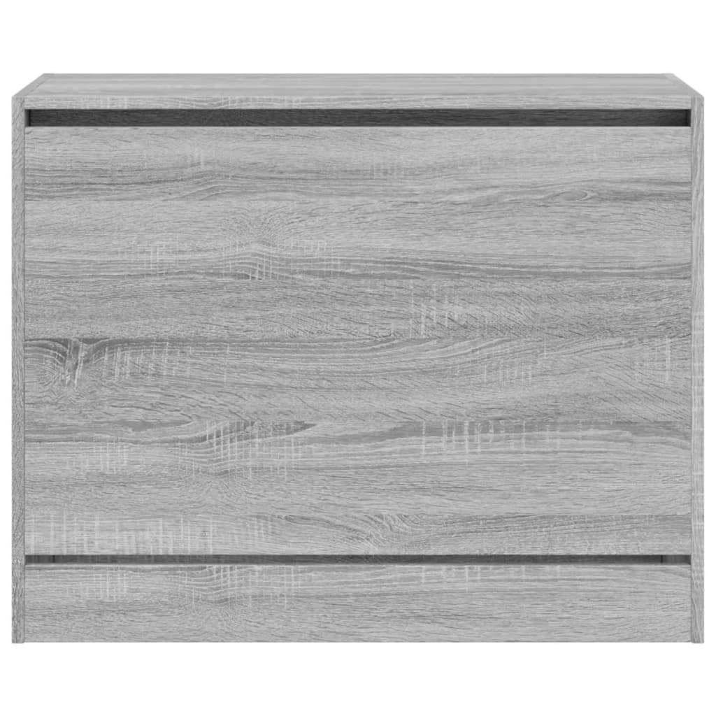 Schoenenkast 80x34x63 cm bewerkt hout grijs sonoma eikenkleurig