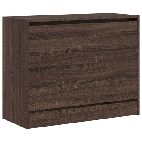 Schoenenkast 80x34x63 cm bewerkt hout bruin eikenkleur