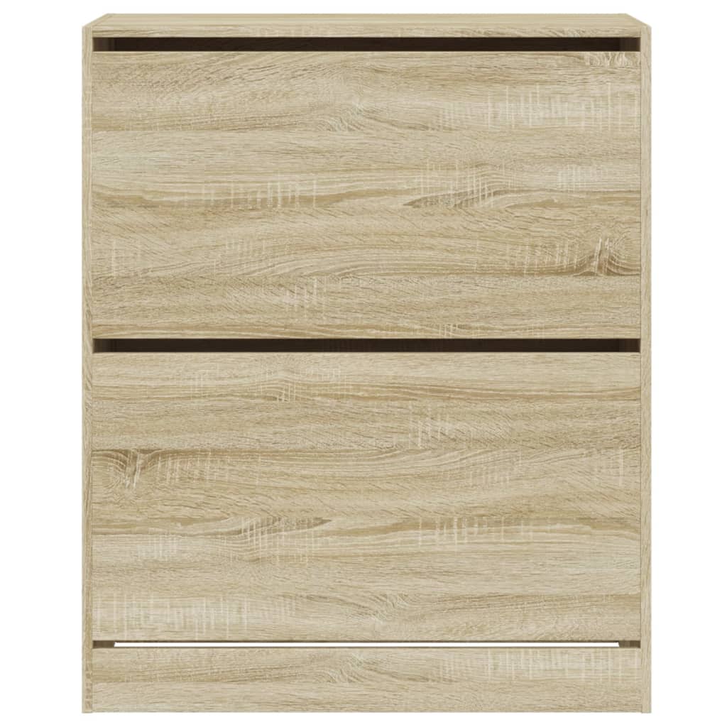 Schoenenkast 80x34x96,5 cm bewerkt hout sonoma eikenkleurig