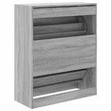 Schoenenkast 80x34x96,5 cm bewerkt hout grijs sonoma eikenkleur