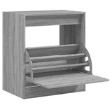 Schoenenkast 60x42x69 cm bewerkt hout grijs sonoma eikenkleurig