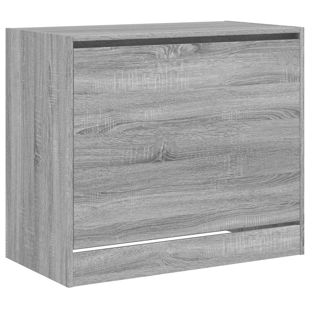 Schoenenkast 80x42x69 cm bewerkt hout grijs sonoma eikenkleurig