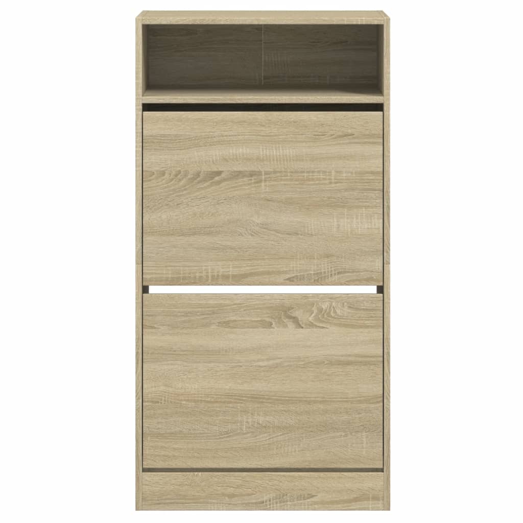 Schoenenkast 60x34x116 cm bewerkt hout sonoma eikenkleurig