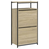 Schoenenkast 60x34x112 cm bewerkt hout sonoma eikenkleurig