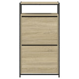 Schoenenkast 60x34x112 cm bewerkt hout sonoma eikenkleurig