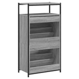 Schoenenkast 60x34x112 cm bewerkt hout grijs sonoma eikenkleur