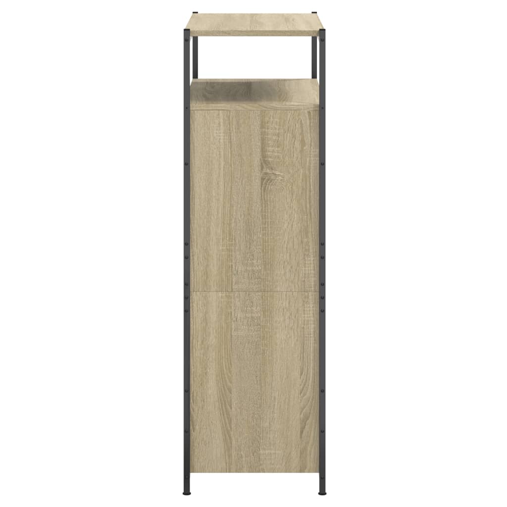 Schoenenkast 75x34x112 cm bewerkt hout sonoma eikenkleurig