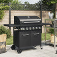 Gasbarbecue met 7 branders gepoedercoat staal zwart - AllerleiShop