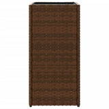 Plantenbak 30x30x60 cm poly rattan bruin - AllerleiShop