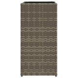 Plantenbak 30x30x60 cm poly rattan grijs - AllerleiShop