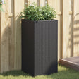 Plantenbak 40x40x80 cm poly rattan zwart - AllerleiShop